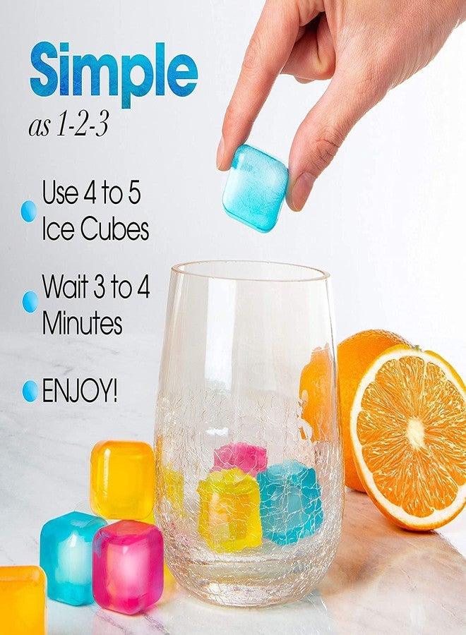 RIANZ Pack of 20 Square Reusable Ice Cubes | Filled with Pure Water (Multi Color) - Image 3